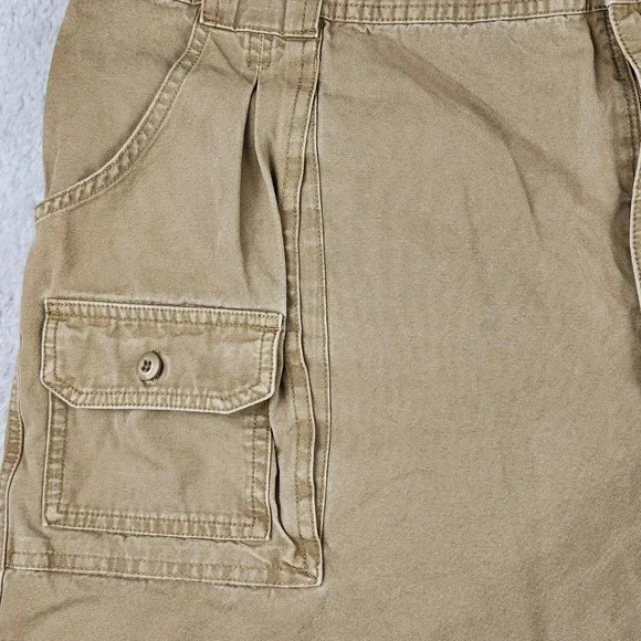 Cabelas 7-Pocket Hiker Shorts Mens 46 Brown Cotton Canvas Cargo Outdoor Utility - Picture 4 of 13